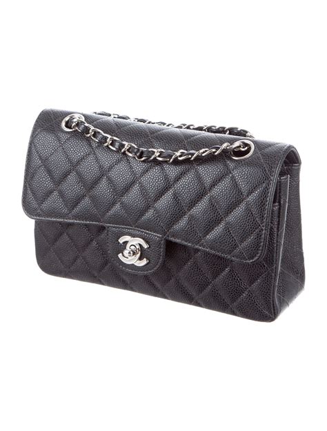 chanel classic double flap caviar|Small classic handbag, Grained calfskin & gold.